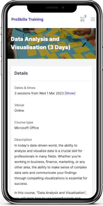 Create professional looking event pages in seconds